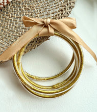 Load image into Gallery viewer, Jelly Bracelets - Gold Glitter
