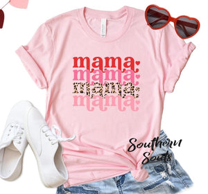 Leopard Mama On Repeat Tee