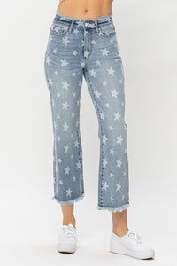 Cropped Star Judy Blue Jeans *Final Sale*