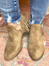 Load image into Gallery viewer, Hollywood Fringe Bootie • Taupe *Final Sale*
