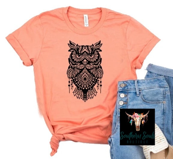 Mandala Owl T-Shirt