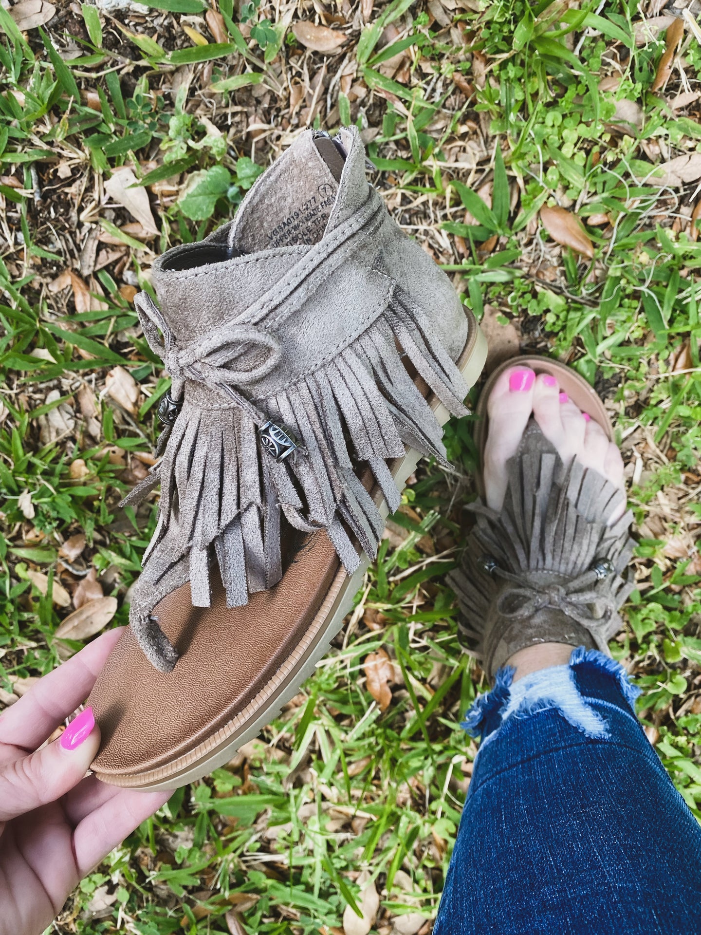 Fringe Business Sandals - Taupe *Final Sale*