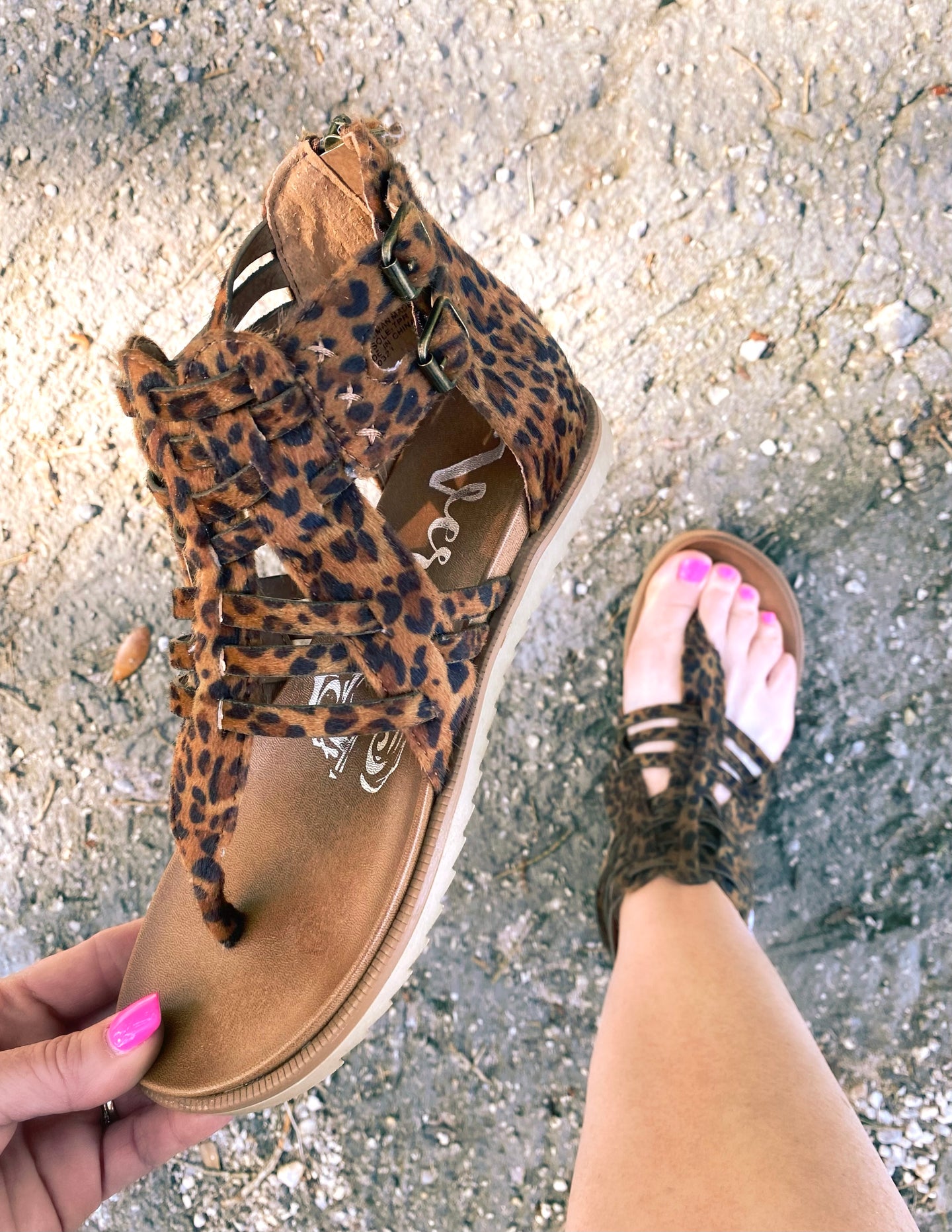 Mirage Leopard Gladiator Sandal • Very G *Final Sale